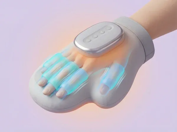 Hand massager applying air compression