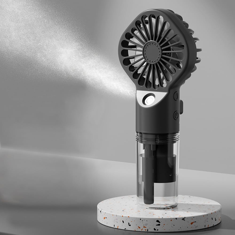 Mini ventilador con spray portátil y ajustable
