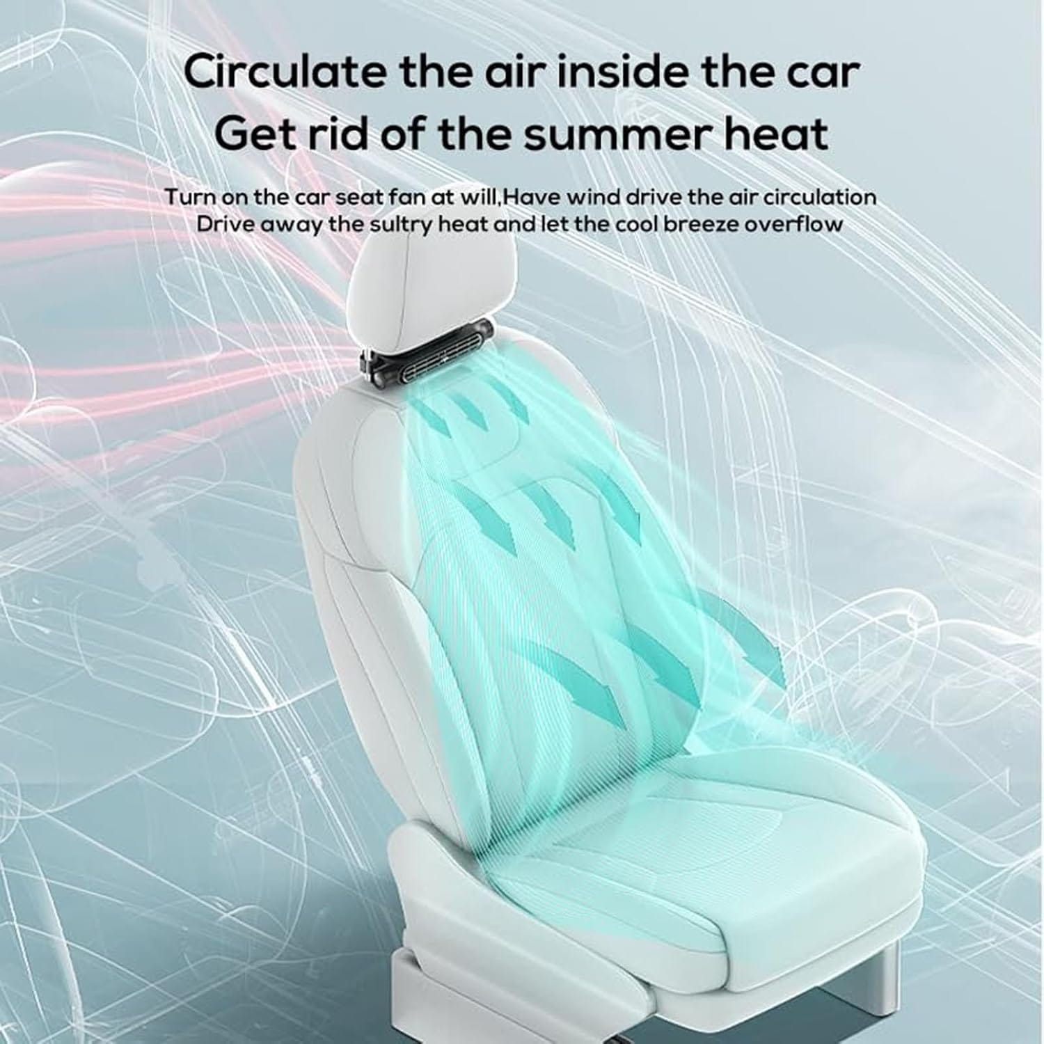 Close-up of the car fan with adjustable speed settings
