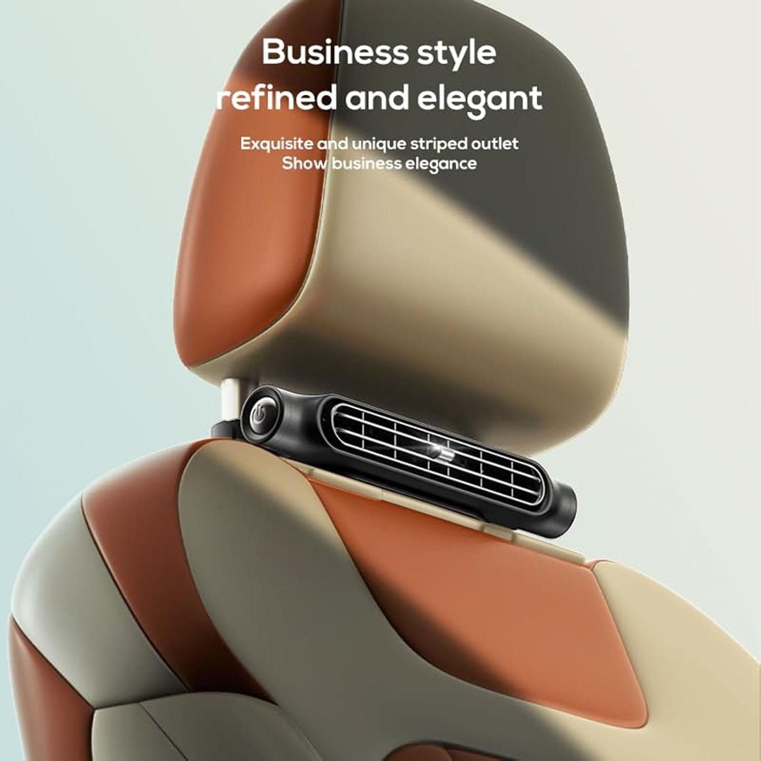 Car fan securely attached to a car seat headrest