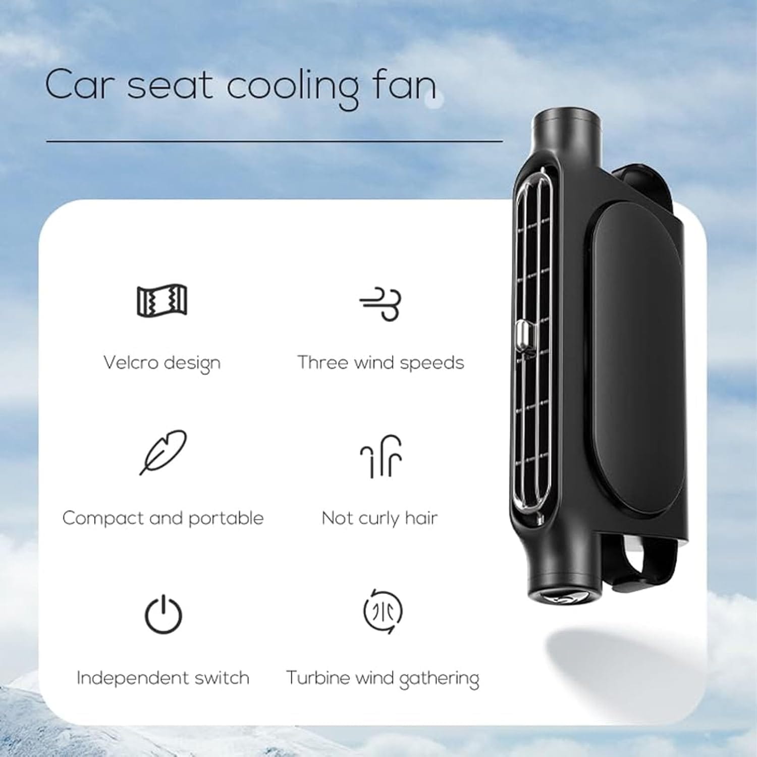 Child enjoying cool air from the backseat fan