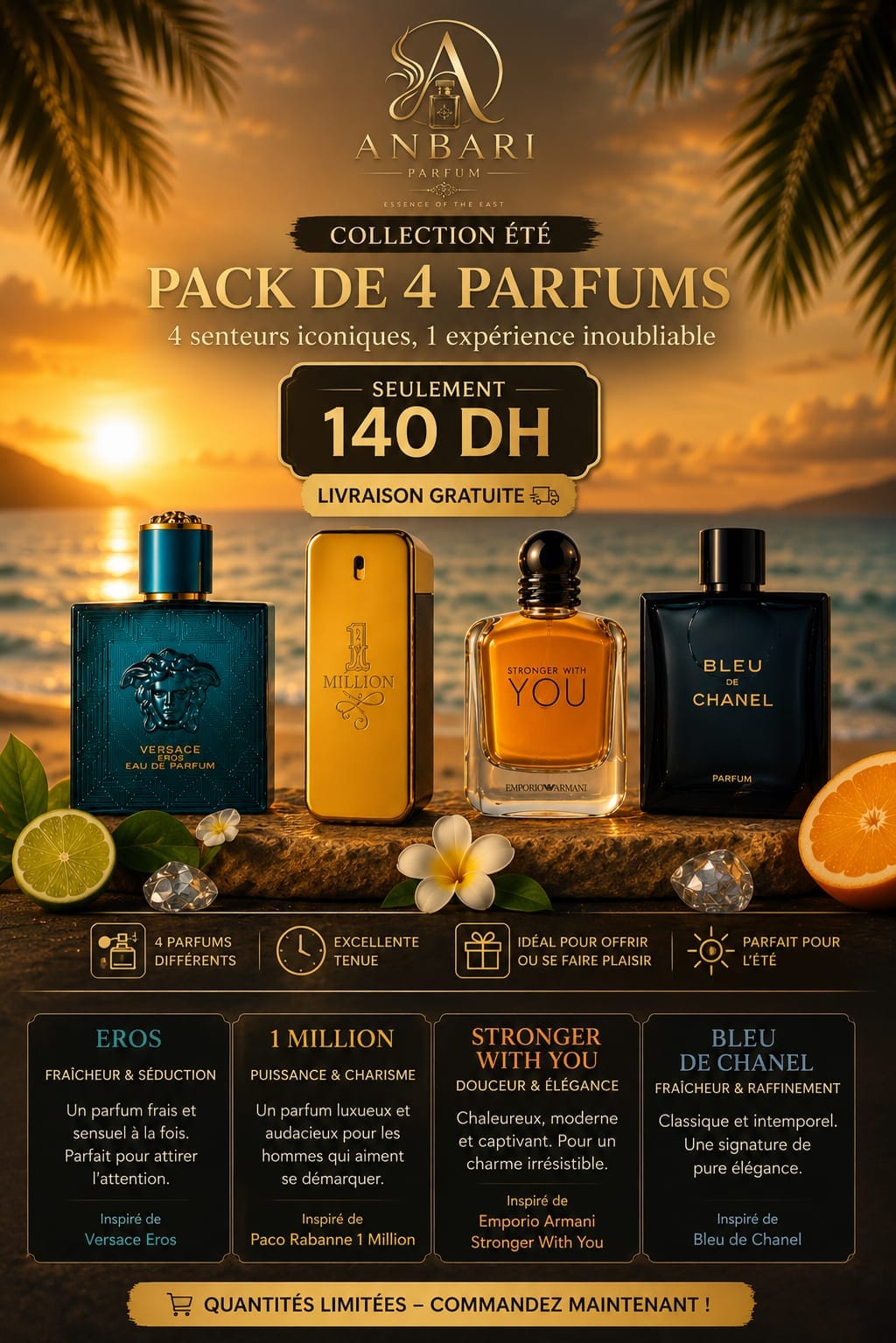 مجموعة عطور الصيف الفاخرة من عنبري