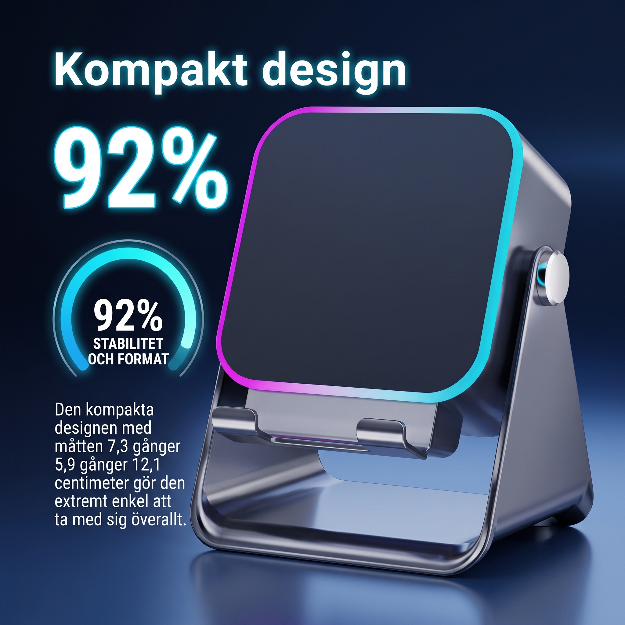 Kompakt enhet på ett skrivbord