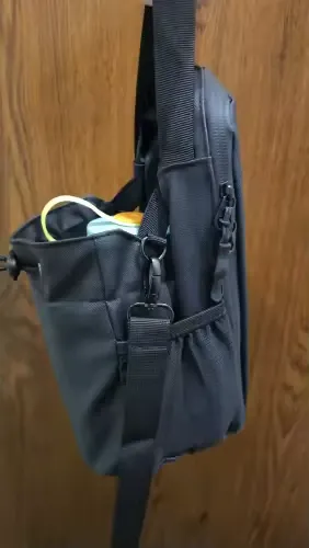 Active person using the magnetic water bottle holder