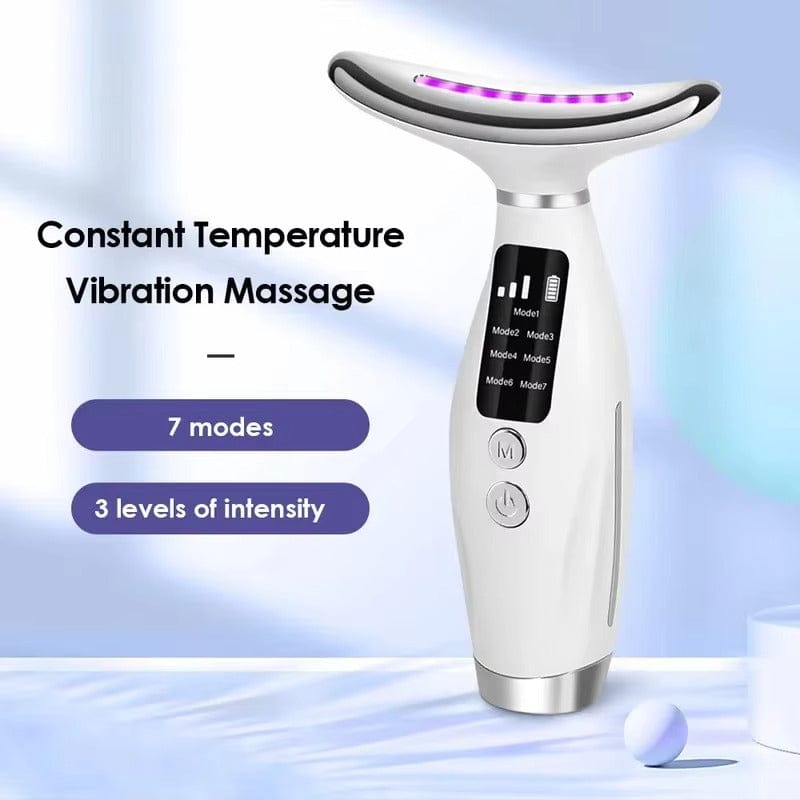 Dolphin-inspired neck massager contouring the neck with 160-degree coverage