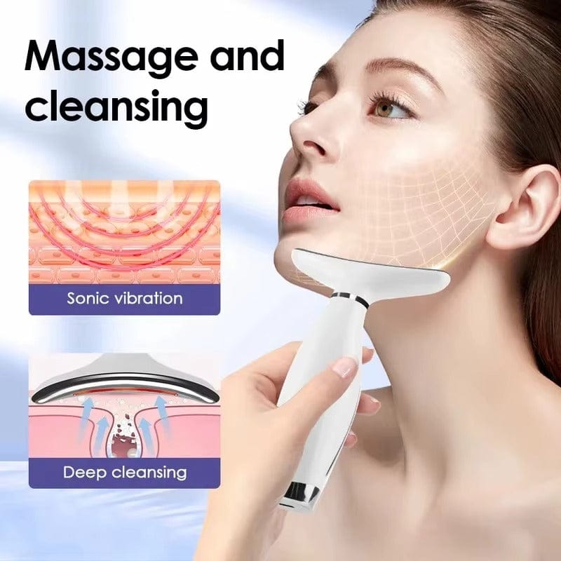 Close up of the LED light therapy device for skin rejuvenation
