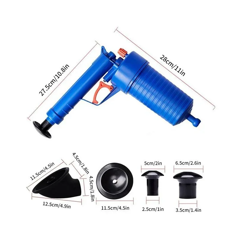 Four different sized adaptors for pipe dredge