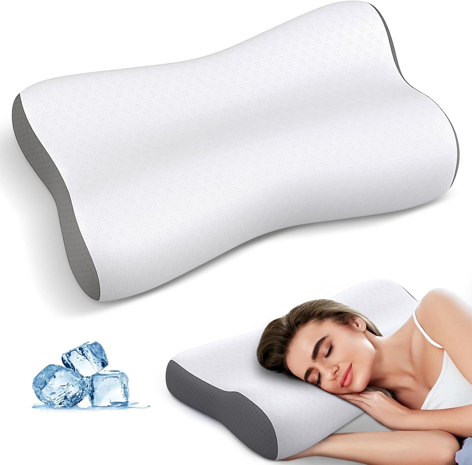 Almohada cervical ergonómica de espuma viscoelástica