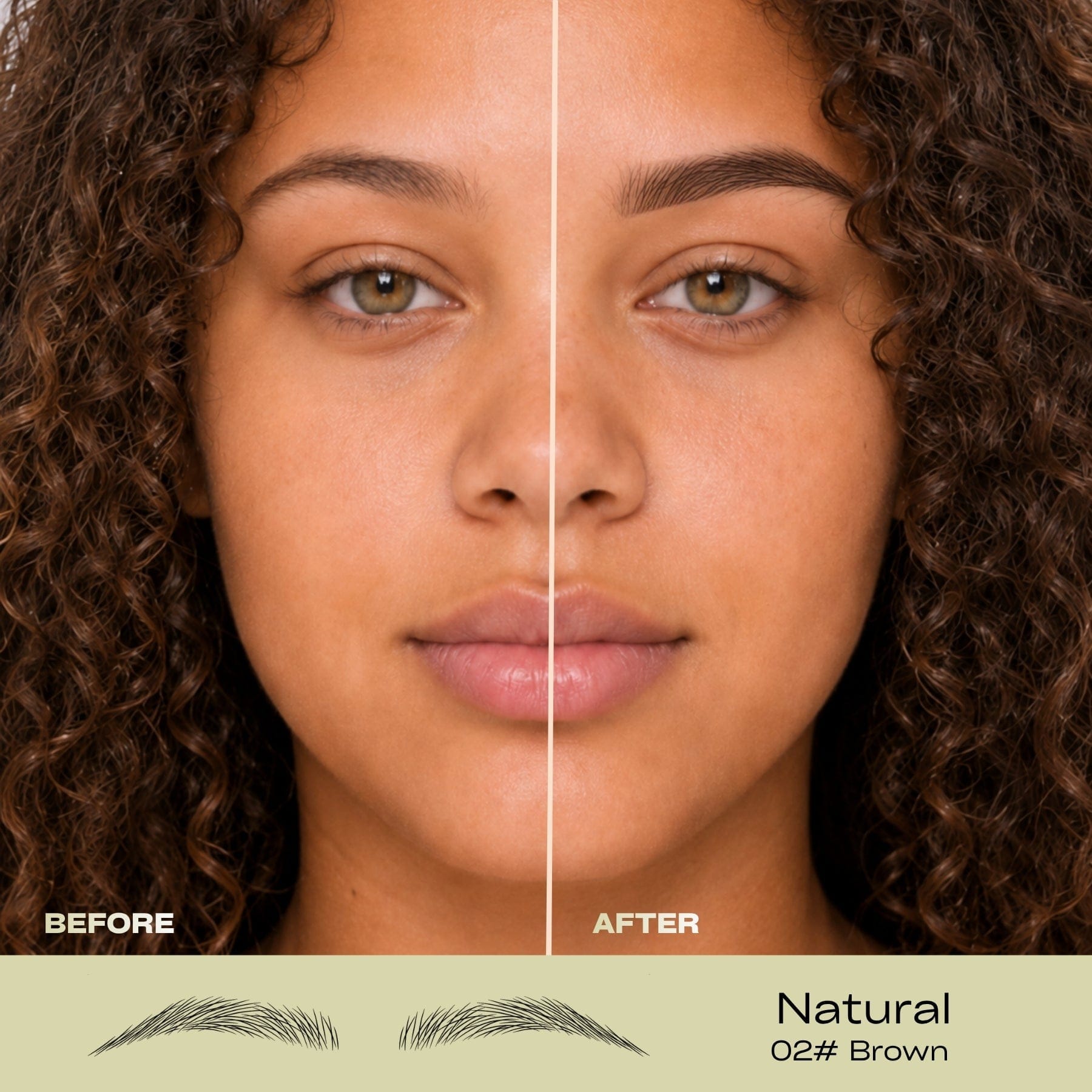 Image montrant des sourcils redessinés après utilisation