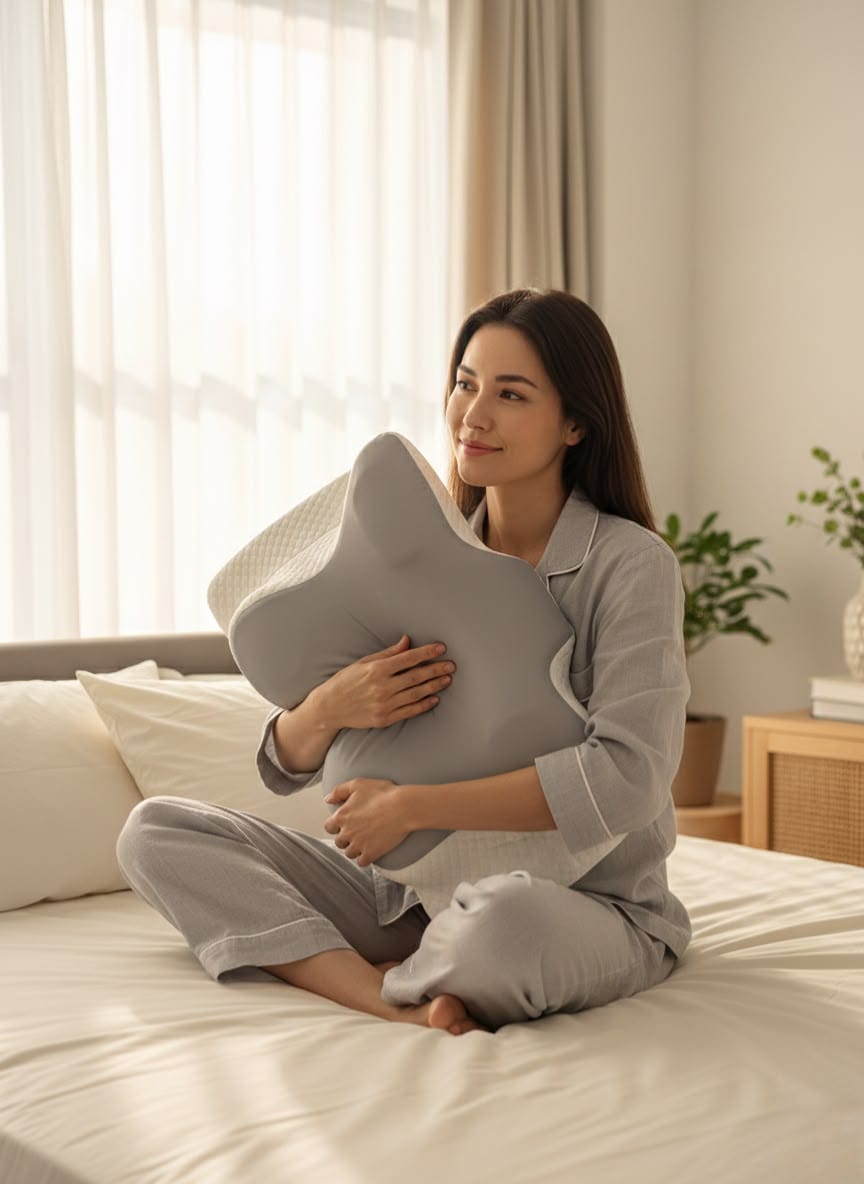 Almohada ergonómica TRENDIMORA mariposa con gel refrescante