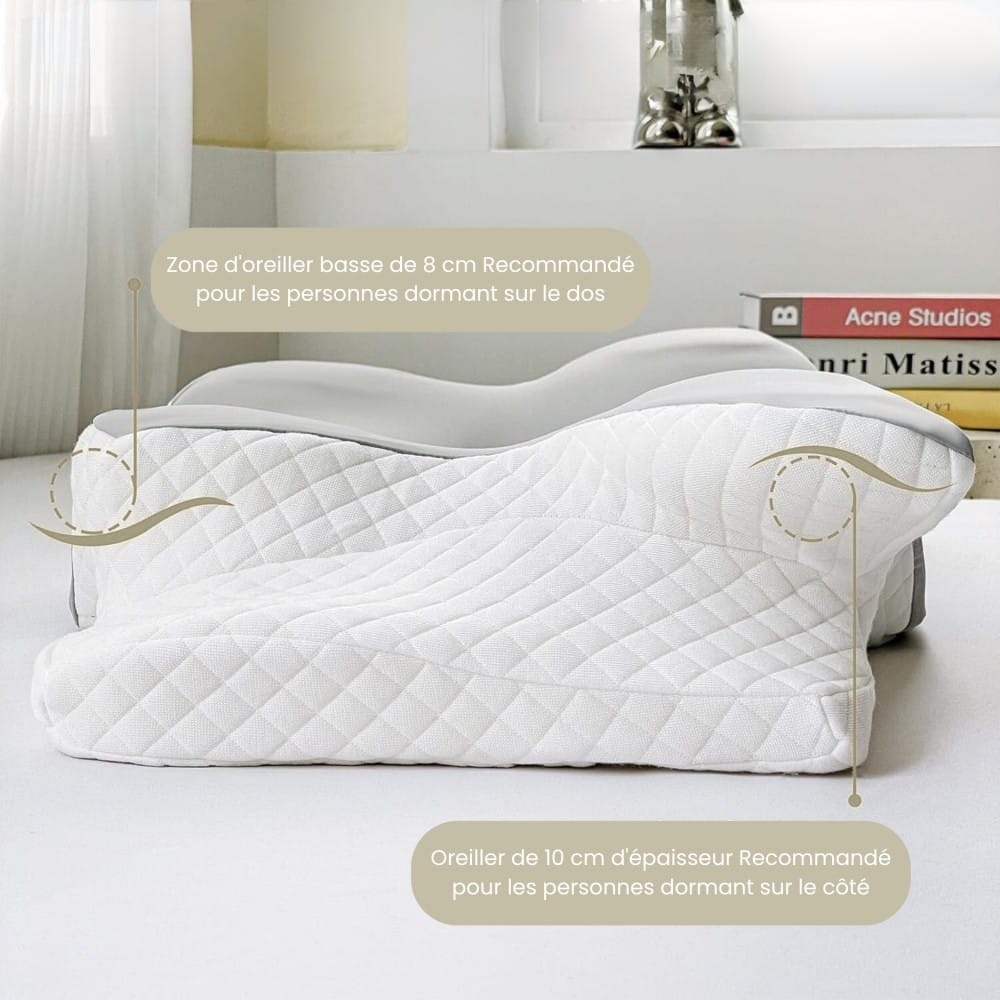 Persona durmiendo en varias posiciones con almohada