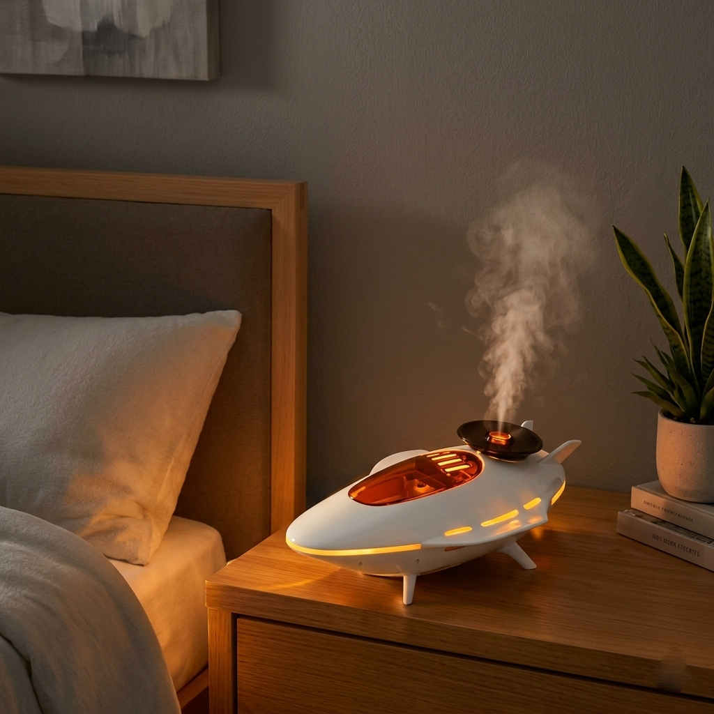 Jellyfish shaped ultrasonic aroma diffuser with soft ambient lighting