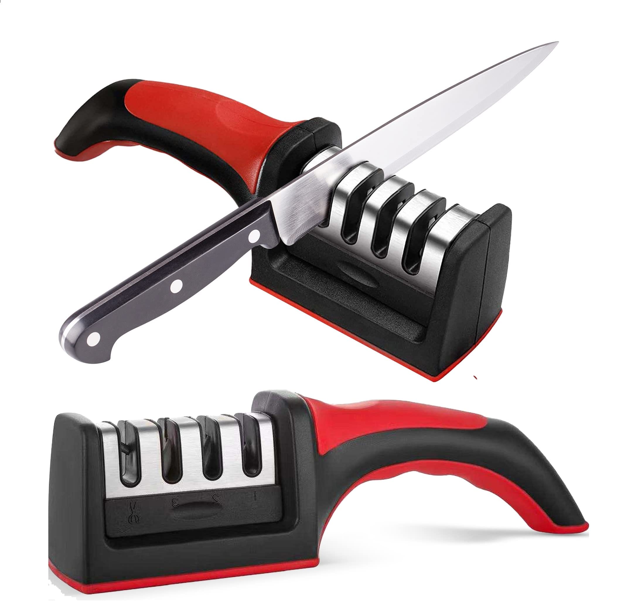 Standard pull-through knife sharpener
