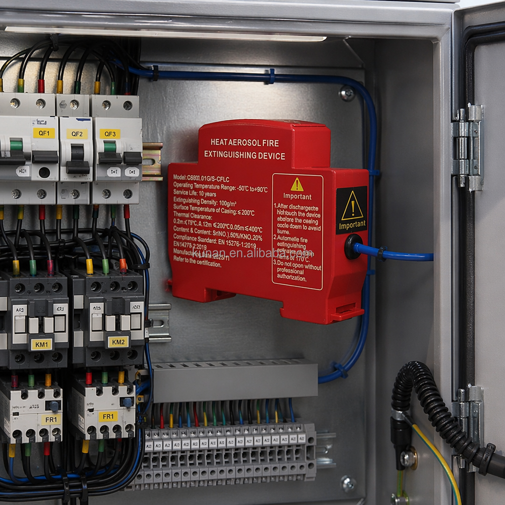Durable fire extinguisher device with 10-year lifespan label