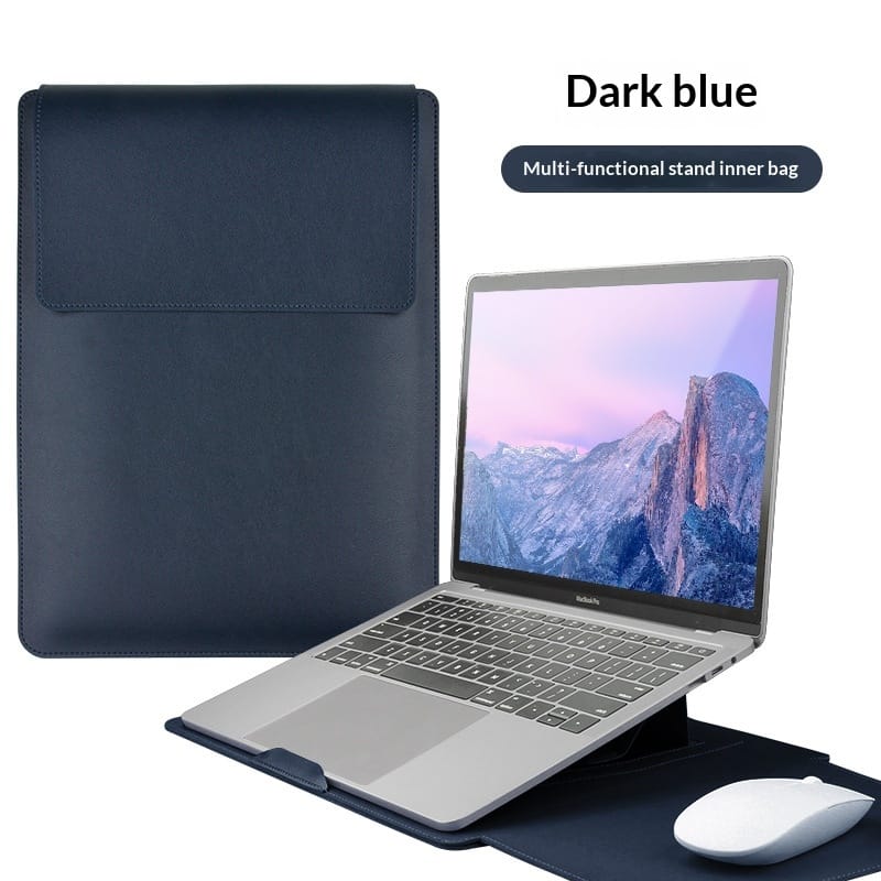 Slim profile of the laptop bag showing durability
