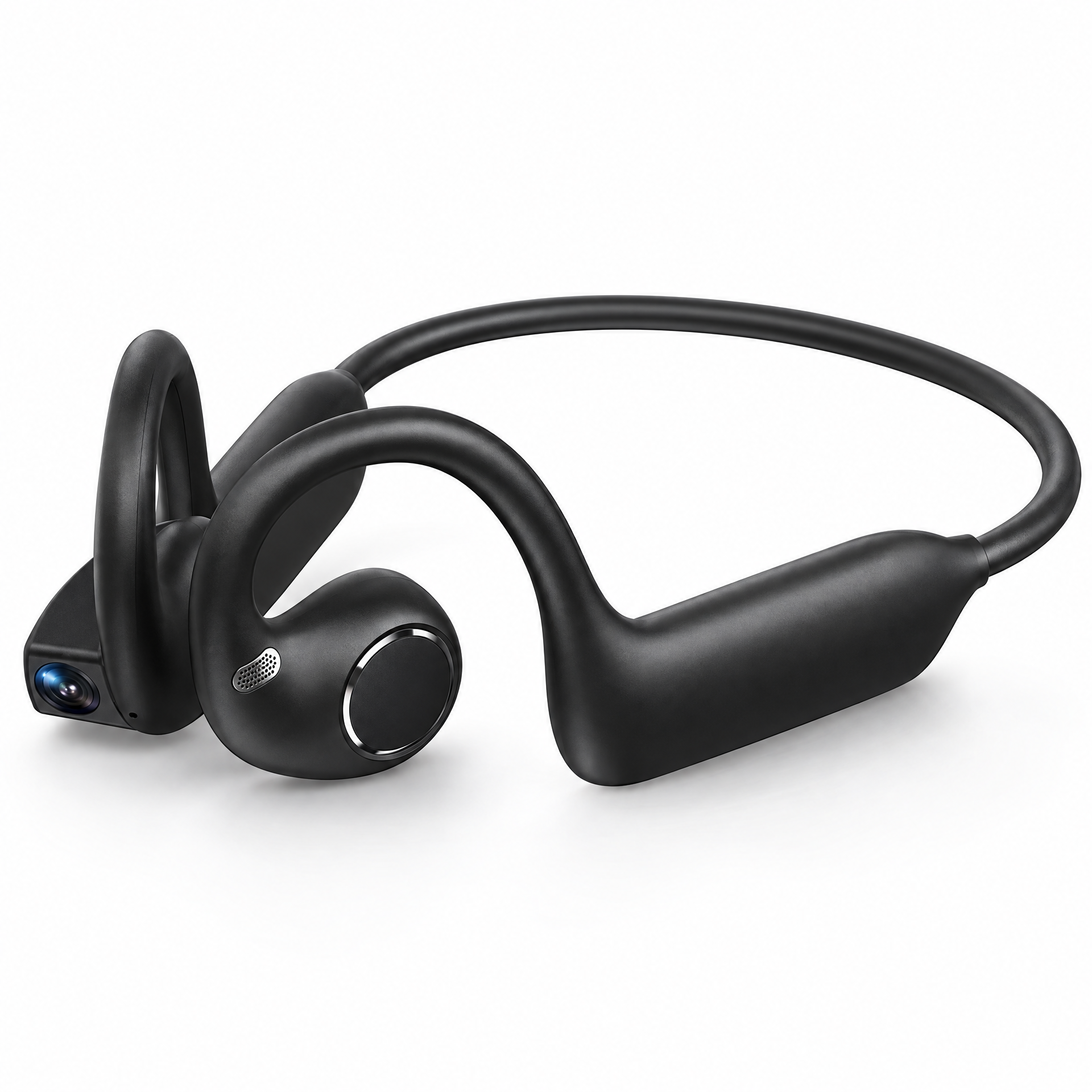 Schwarzes VEYRA E900 Open-Ear-Headset mit integrierter Kamera