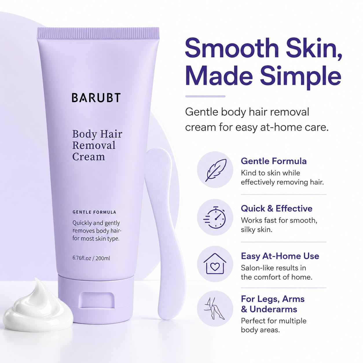 Facial Hair Removal Cream For Gentle Daily Cleansing