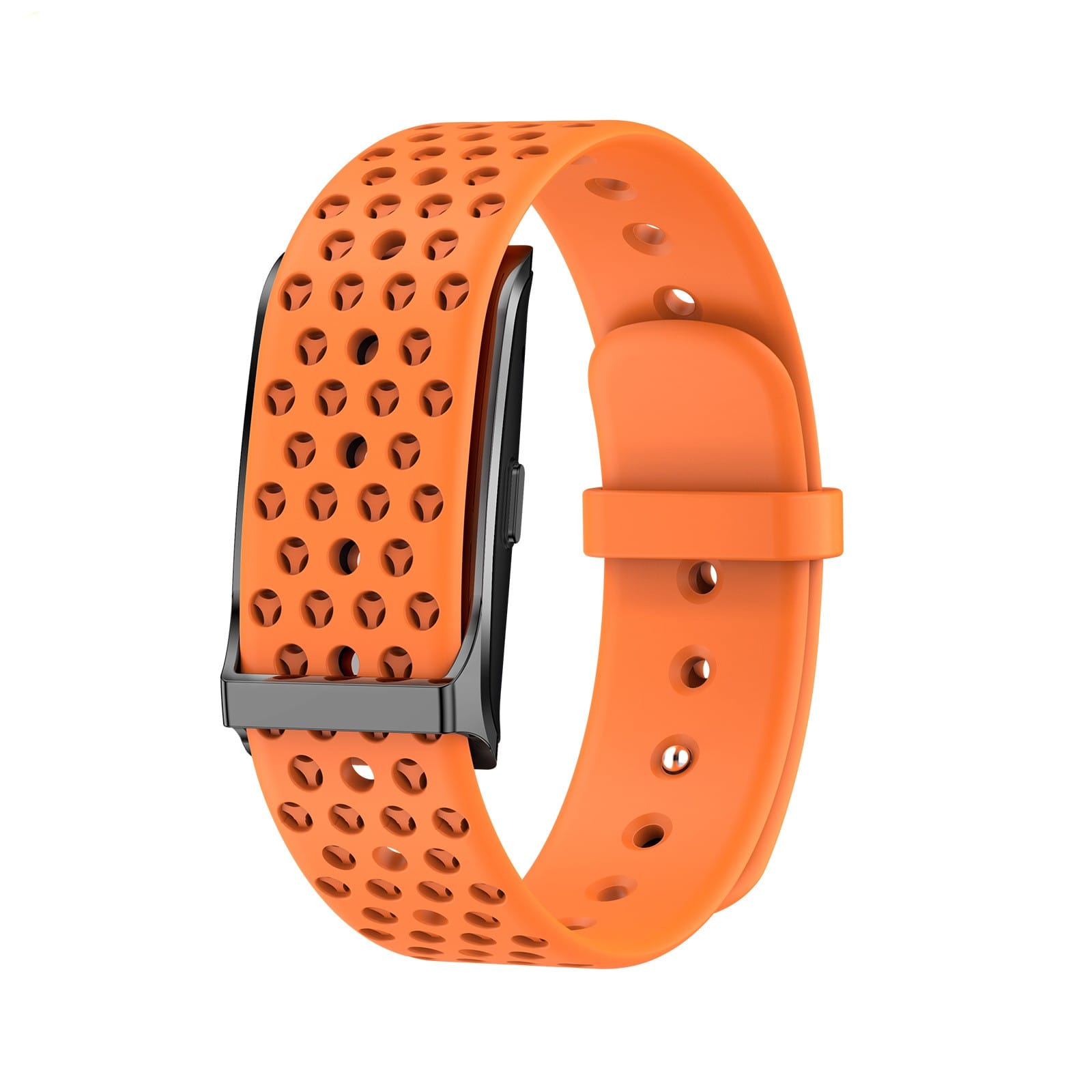 Person wearing a sleek health monitoring smartwatch