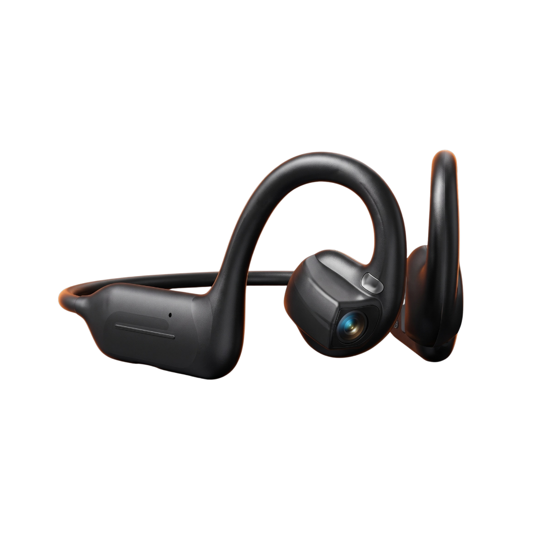 Casque à conduction osseuse avec caméra