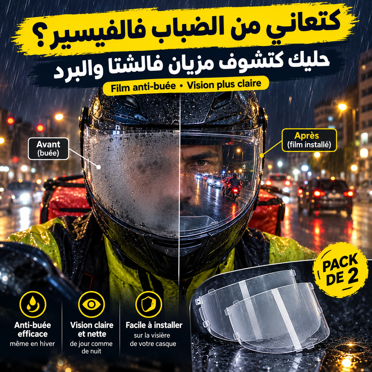 طريقة تركيب فيلم الخوذة