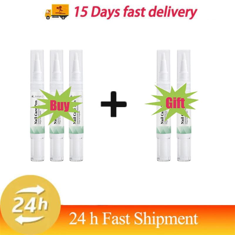 Nail fungal treatment serum application on a healthy toe nail