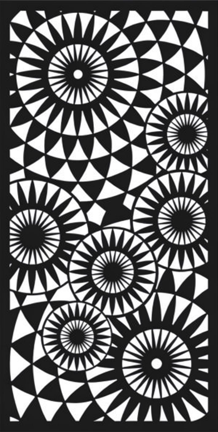 3D polygonal optical illusion door panel design