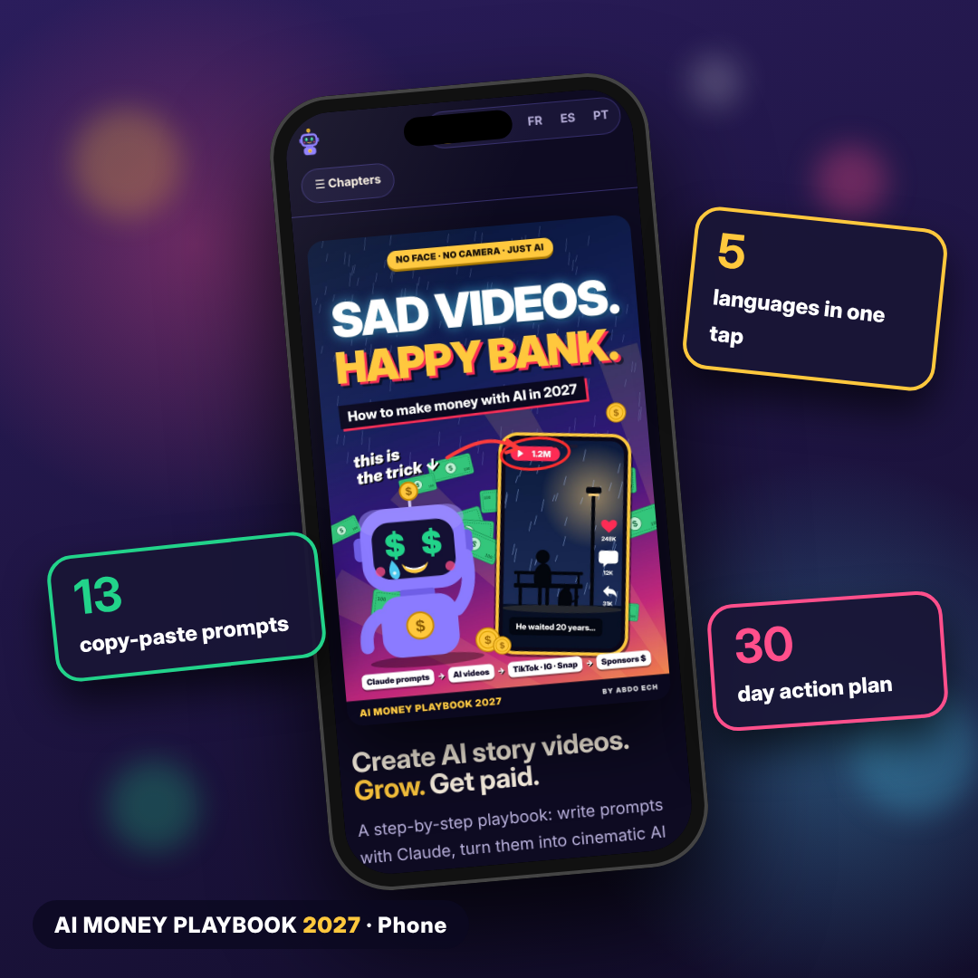 AI Money Playbook mobile interface display