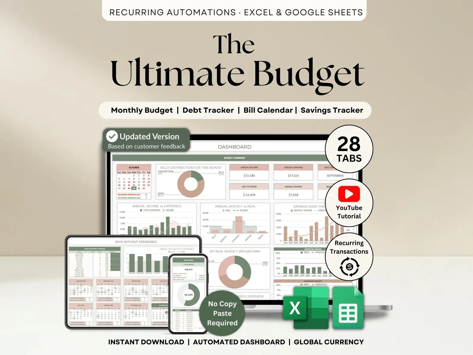 automated savings tracking dashboard