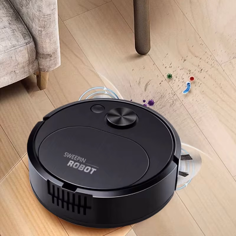 Petit robot aspirateur efficace sur les sols durs