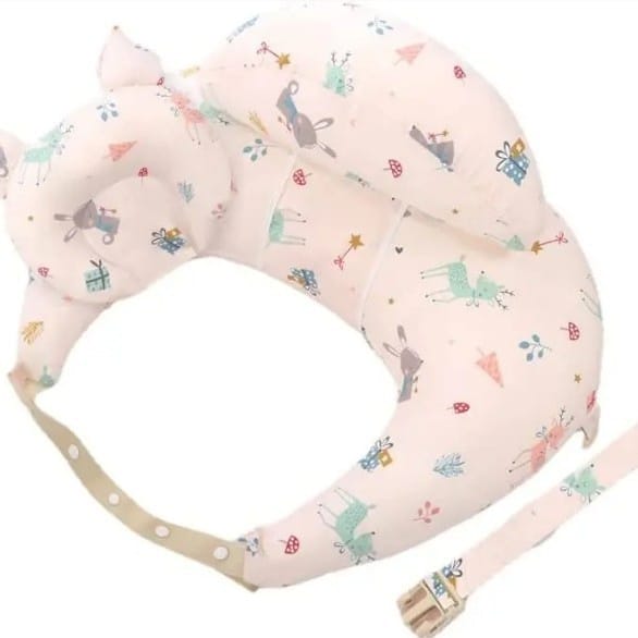 Close up of the adjustable strap on the Cuddle Nest Pillow