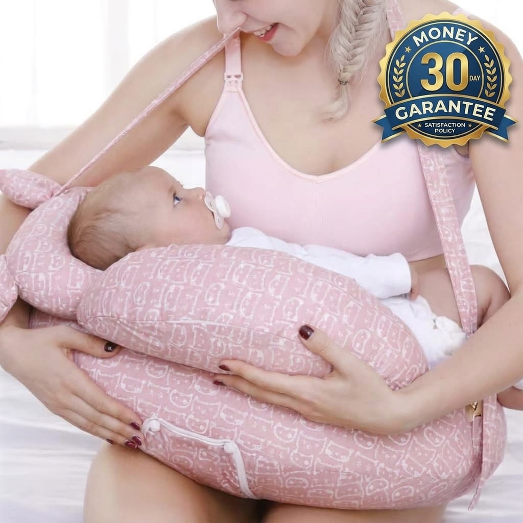 Quality assurance and customer satisfaction guarantee seal for cuddle nest pillow