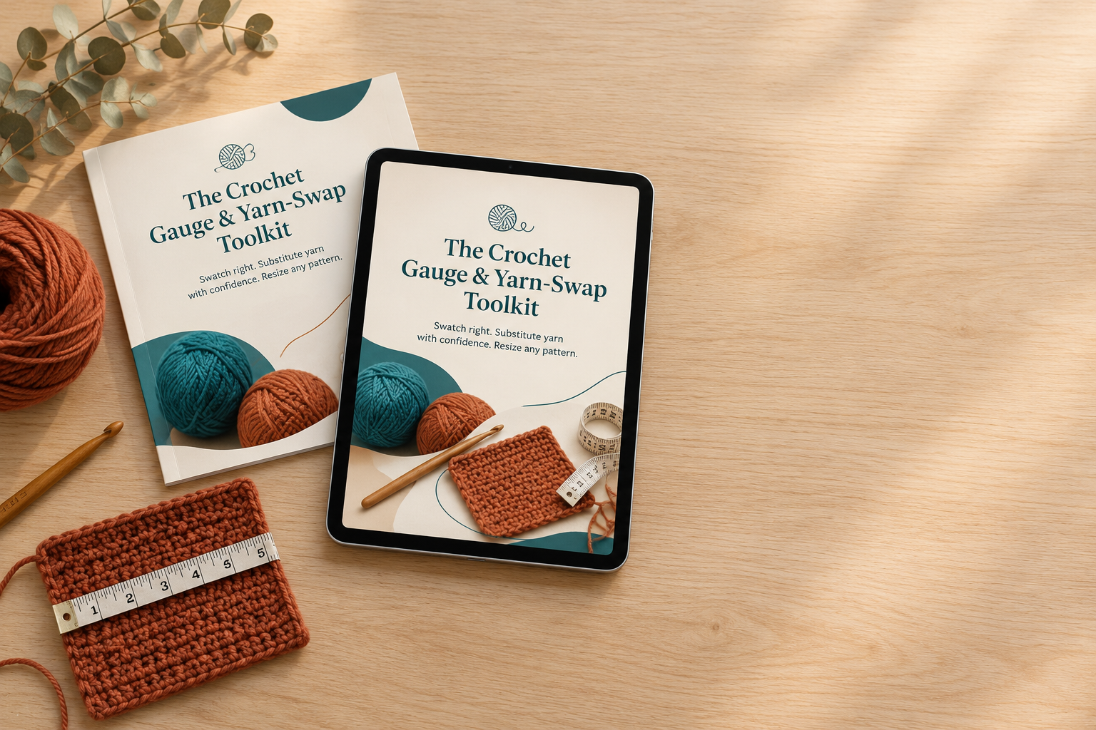 Digital Crochet Gauge and Yarn Swap Toolkit guide