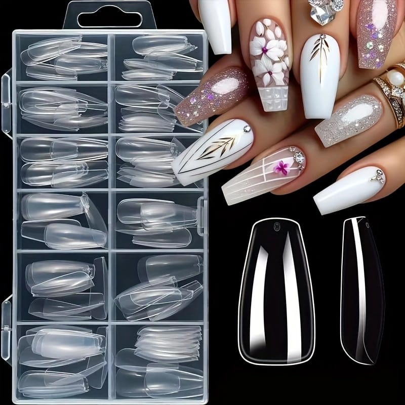 Versatile transparent nail tips