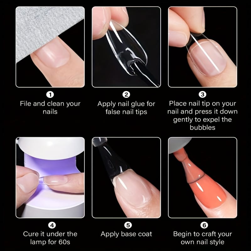 Woman showing off her salon quality coffin nails