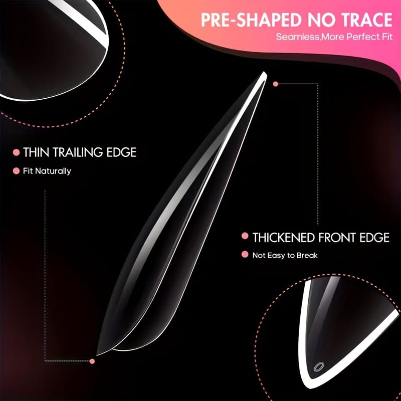 Elegant coffin shape nails