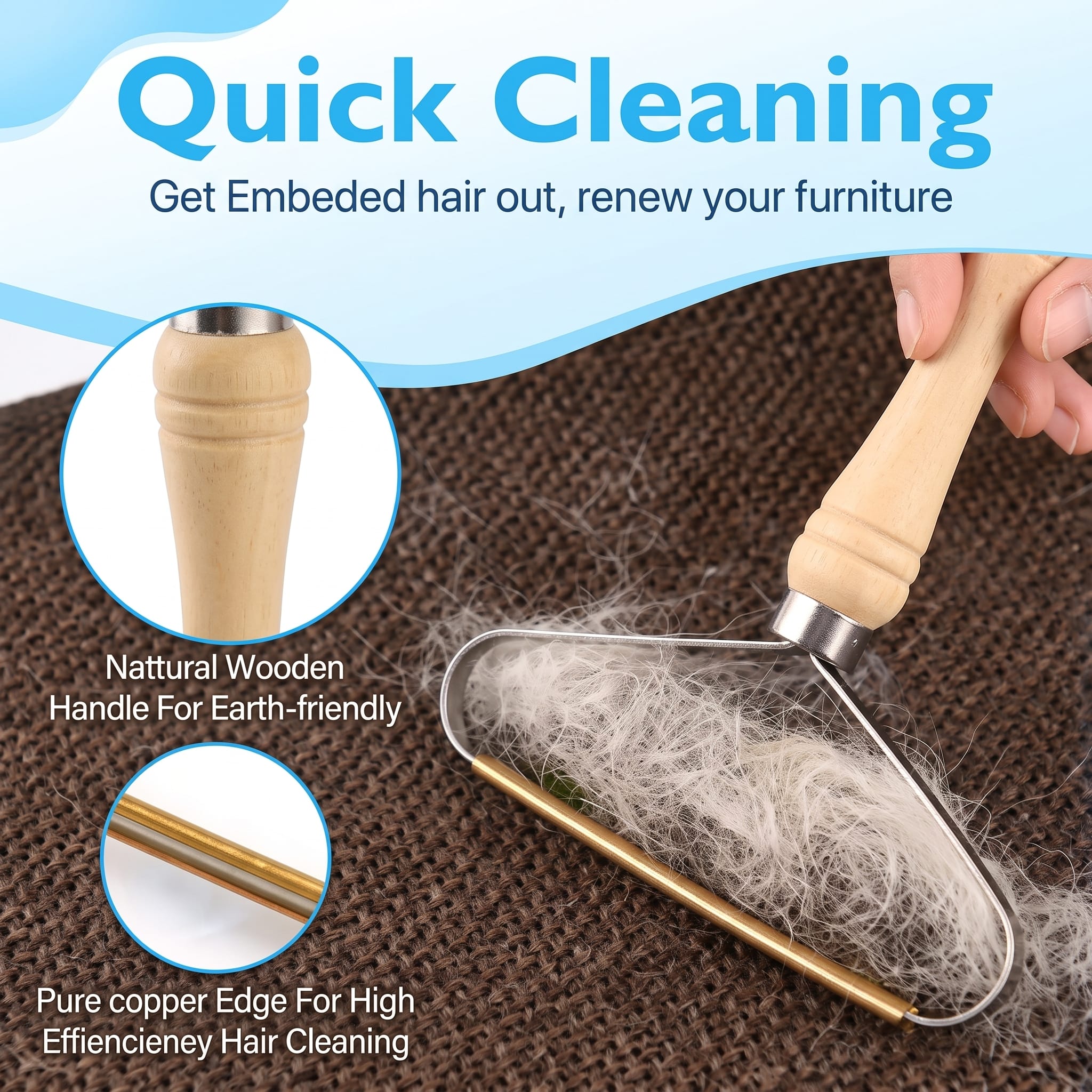 Clean carpet after using pet hair tool