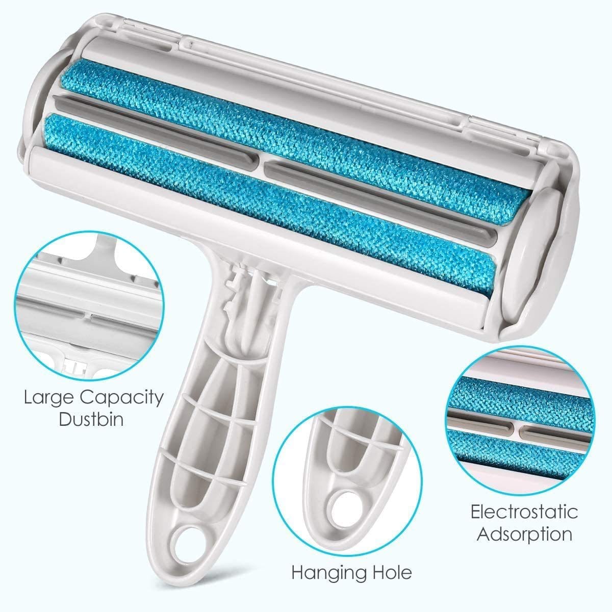 Reusable lint roller without sticky tape