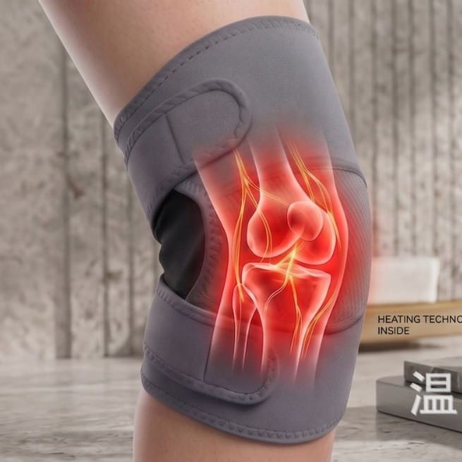 Person using a thermal recovery device for muscle relief
