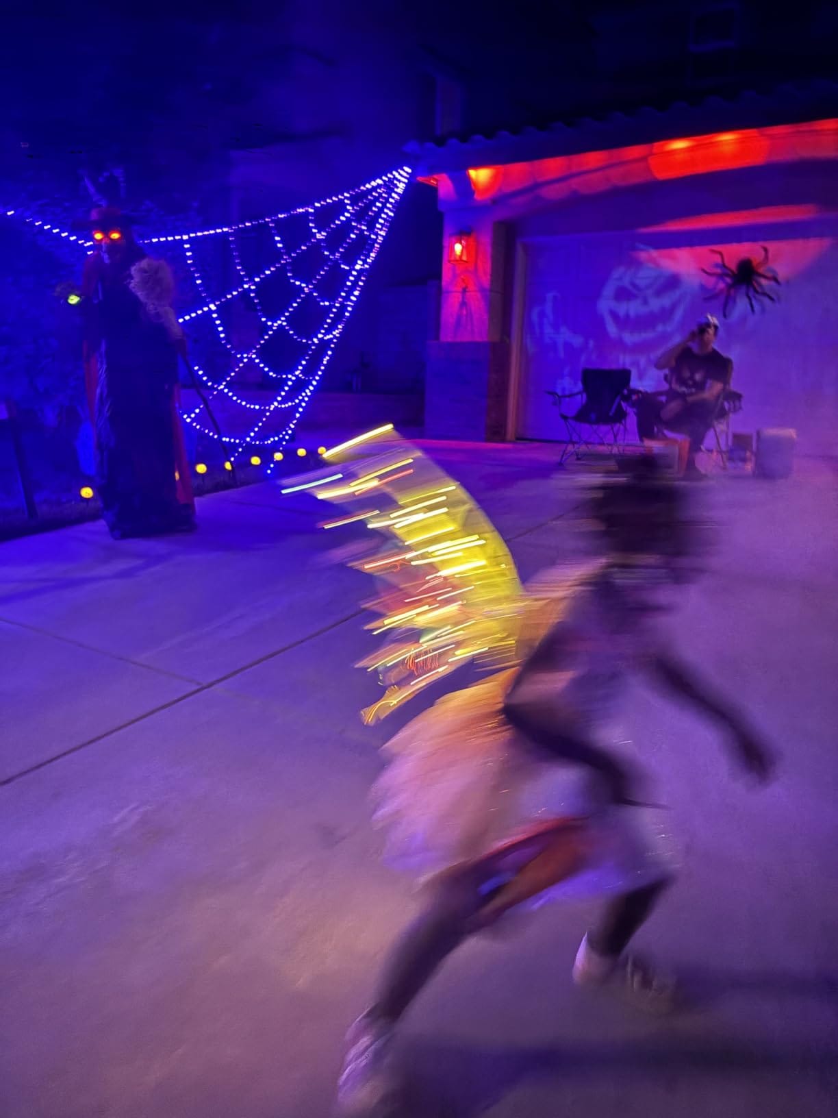 Girl spinning happily in fairy wings