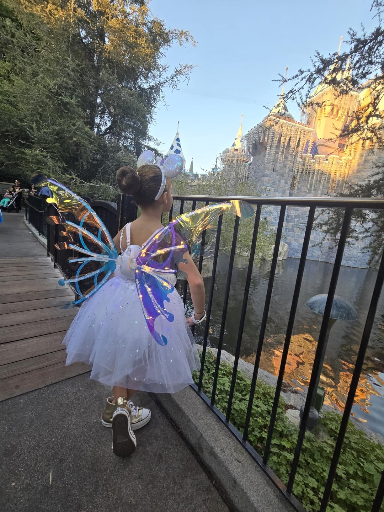 Granddaughter dressed as a fairy with wings