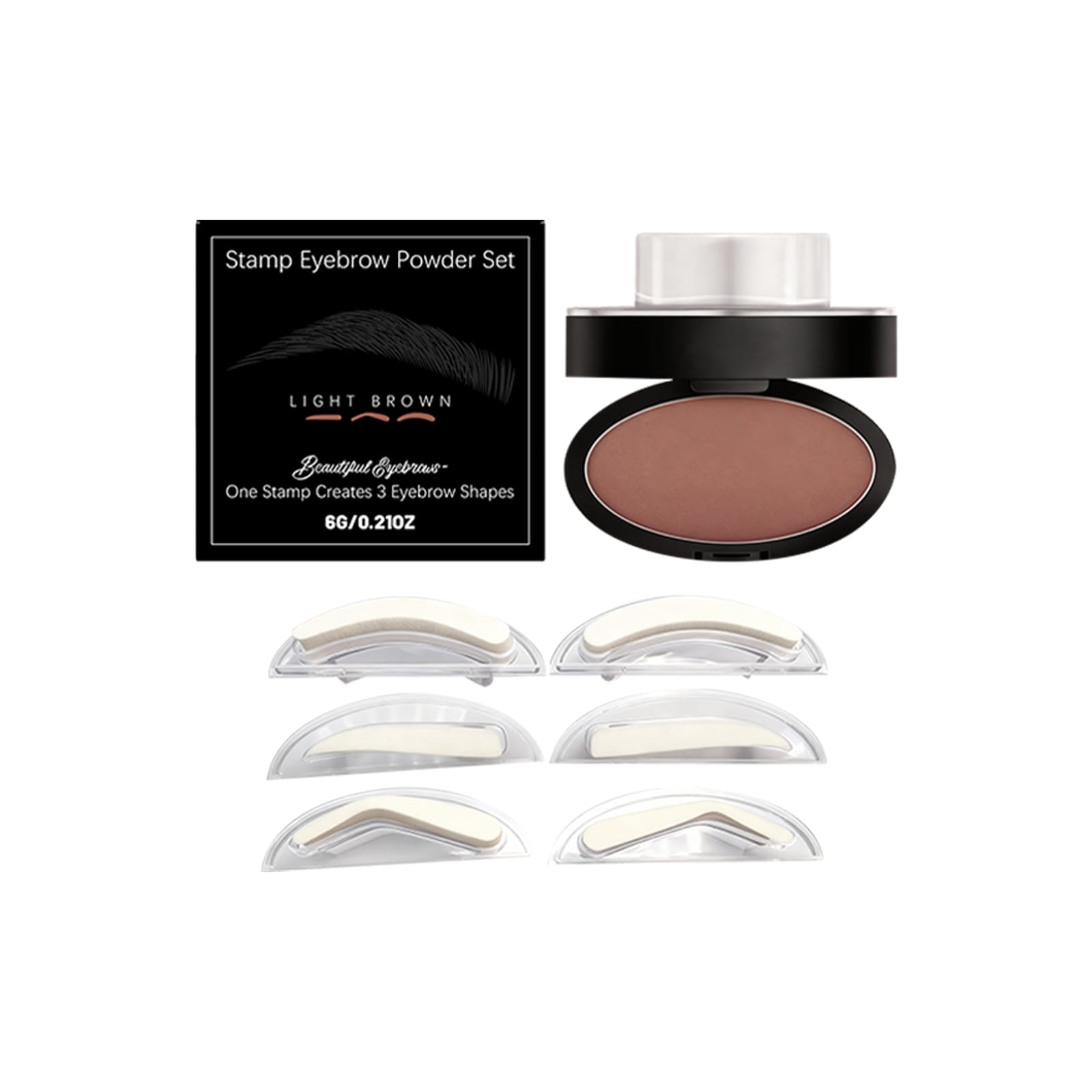 Eyebrow stamp application on clean skin